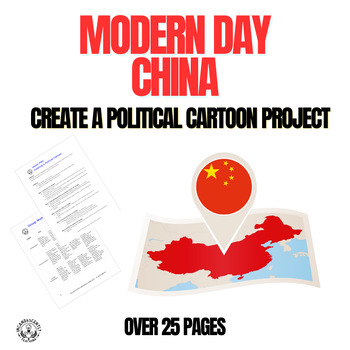 Preview of Modern Day China: Create a Political Cartoon Project - Grades 6-12