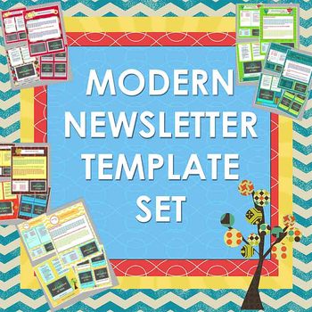 Preview of Modern Easy to Use Newsletter Templates Set of 14