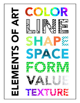 Modern Elements of Art Printable Poster in Two Sizes, Art Education ...