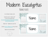 Modern Eucalyptus - Name Plate