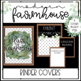 Modern FARMHOUSE Tile Dot EDITABLE Binder covers and spine