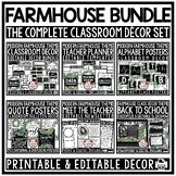 Farmhouse Classroom Décor Newsletter Template Teacher Planner Back to School