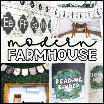 Preview of Modern Farmhouse Classroom Decor Bundle | Modern Farmhouse Classroom Theme