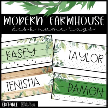 Woodsy Classroom Decor | Editable Name Tags