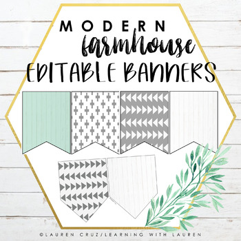 Preview of Modern Farmhouse Editable Banners