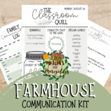 Modern Farmhouse Family Communication: Weekly Newsletter, 