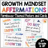 Modern Farmhouse Growth Mindset Affirmations Posters Bulle