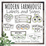 Modern Farmhouse Labels and Signs-Classroom Decor