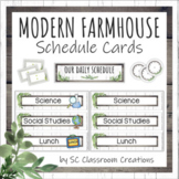 Modern Farmhouse Schedule Cards - Classroom Decor