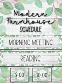 Modern Farmhouse Schedule Cards and Time Frames