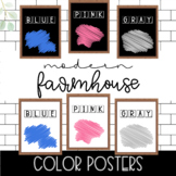 Modern Farmhouse | Scrabble Tiles | Color Word Posters - c
