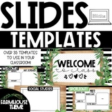 Modern Farmhouse Slides Templates | Distance Learning | fo