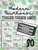 Modern Farmhouse Teacher Toolbox Labels