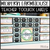 Modern Farmhouse Teacher Toolbox Labels -Editable