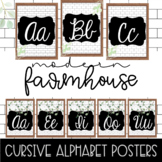 Modern Farmhouse Themed Cursive Alphabet Classroom Decor Set#2