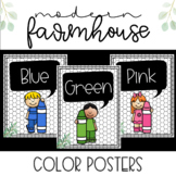 Modern Farmhouse | Tile | Color Word Posters - classroom d