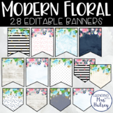 Modern Floral Banners (Editable)