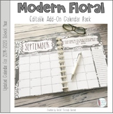 Modern Floral Planner Add-On Calendar Pack 2019-2020