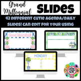 Modern Grandmillennial Daily Weekly Agenda Slides