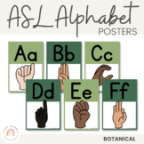 Modern Greenery ASL (American Sign Language) Alphabet Post