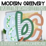 Modern Greenery Bulletin Board Letters, A-Z, Punctuation, 