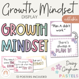 Modern Growth Mindset Display | Daisy Gingham Pastels Clas