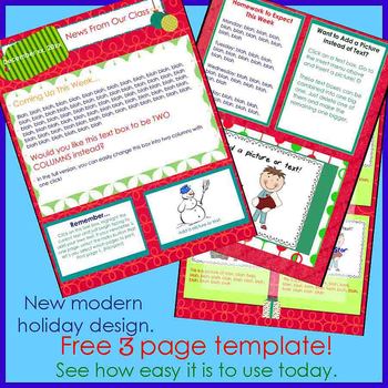 Preview of Modern Holiday Newsletter Template