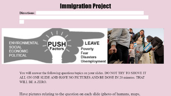 research project on immigration