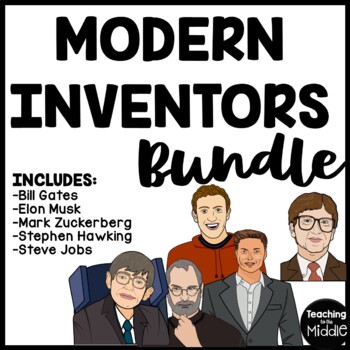 Preview of Modern Inventors Biography Reading Comprehension Bundle Technology