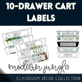 Modern Jungle 10 Drawer Cart Labels