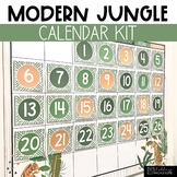 Modern Jungle Classroom Decor | Calendar Kit - Editable!