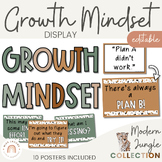 Modern Jungle Growth Mindset Display | Neutral Animal Prin