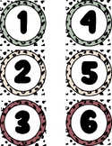 Modern Jungle Themed Number Badges, Download and Printable PDF