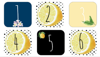Preview of Modern/Lemon Calendar Materials