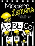 Modern Lemons Alphabet Letters