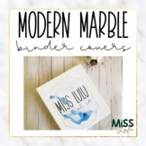 Modern Marble Editable Binder Covers & Spines