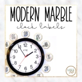 Modern Marble Clock Labels