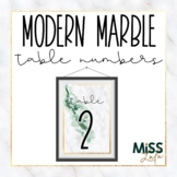 Modern Marble Table Numbers