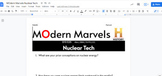Modern Marvels Nuclear Tech Sheet