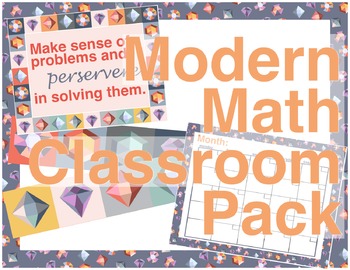 Preview of Modern Math Classroom Decor