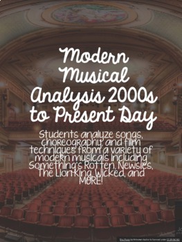 Preview of Modern Broadway Musical Analysis - Theater/Drama class