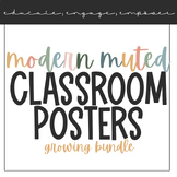 Modern Muted Rainbow Classroom Posters (Growing) 47 Poster