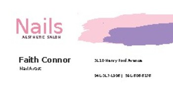nail business cards templates