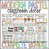 Modern Pastel Decor Bundle | Pastel Rainbow | Calm Classroom