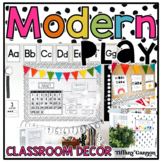 Modern Play Classroom Decor Bundle | Neutral Black and Whi