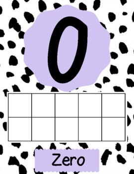 Preview of Modern Polka Dot Number Posters with Ten Frames (0-20) - Lavender (Decor)