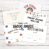 Modern Primary Student Awards Bundle, digital download, editable