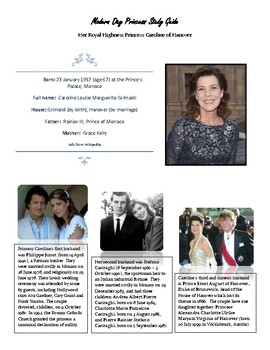 Preview of Modern Princess Study Guide - Caroline of Hanover