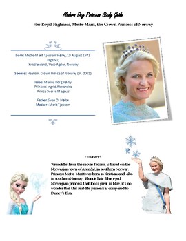 Preview of Modern Princess Study Guide - Mette-Marit of Norway