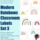 Modern Rainbow Classroom Labels Pack 3 - Classroom Decor
